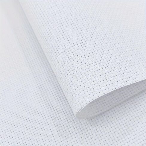1PC 14CT White Embroidery Cloth for Cross Stitch and Handicrafts - Pre-Cut Grid Pattern, Hand Wash Only, 50 * 50 in Saudi Arabia