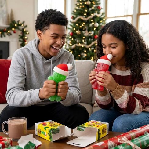 Incredible Novelties Sour Patch Holiday Scented Squishy Toys, 2-Pack (Green & Red) – Soft Translucent Fidget Squeeze Toys, Cherry & Lime Scent, Christmas Stocking Stuffers in Saudi Arabia