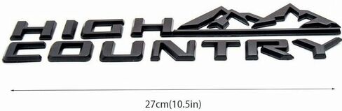 عدة 4X 2019-2024 سيلفرادو High Country شعار الحاجز الباب الخلفي شعار 3D شارة Namaplate استبدال لـ High Country (أسود غير لامع) in Saudi Arabia