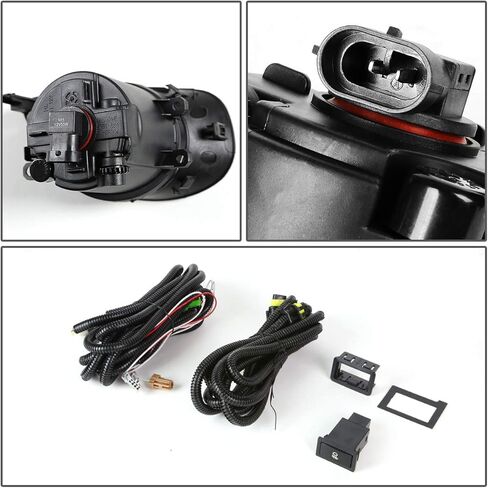 DNA MOTORING FL-TYAR063D-CH Fog Light With Switch Driver & Passenger Side Enhance visibility [Compatible with 06-08 Yaris Hatchback] in Saudi Arabia