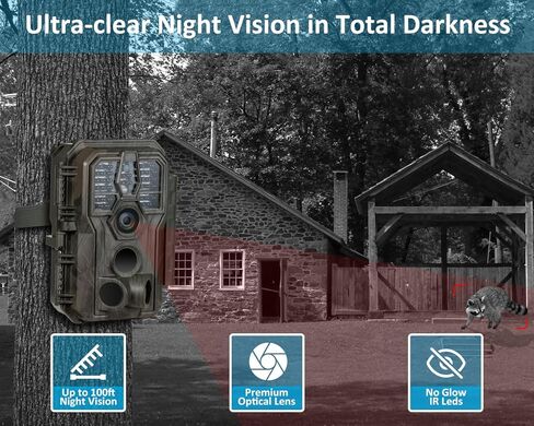 GardePro A50 Trail Camera, 4K 64MP, New-Gen Image Technology, Ultra-Low Light Sensitivity Sensor, Night Vision, Motion Activated in Kuwait