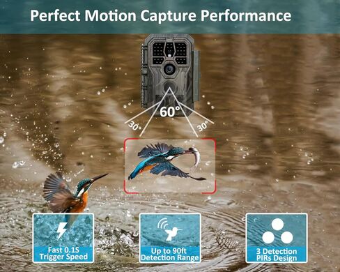 GardePro A50 Trail Camera, 4K 64MP, New-Gen Image Technology, Ultra-Low Light Sensitivity Sensor, Night Vision, Motion Activated in Kuwait