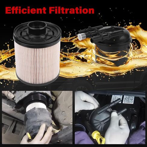 طقم فلتر متوافق مع Ford F250 F350 F450 F550 2011-2016 6.7L Super Duty. استبدال FD4615، BC3Z9N184B، P6128، DPA6109 فاصل الوقود/الماء، فلتر الوقود، فلتر الزيت، فلتر الهواء in Kuwait