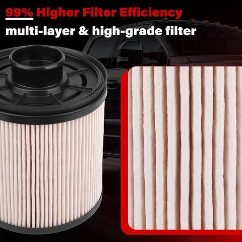 طقم فلتر متوافق مع Ford F250 F350 F450 F550 2011-2016 6.7L Super Duty. استبدال FD4615، BC3Z9N184B، P6128، DPA6109 فاصل الوقود/الماء، فلتر الوقود، فلتر الزيت، فلتر الهواء in Kuwait