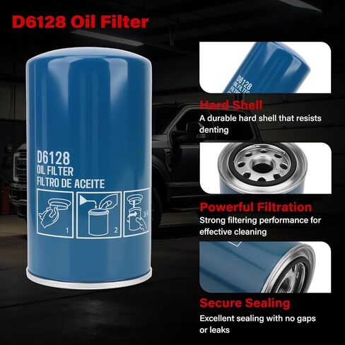 طقم فلتر متوافق مع Ford F250 F350 F450 F550 2011-2016 6.7L Super Duty. استبدال FD4615، BC3Z9N184B، P6128، DPA6109 فاصل الوقود/الماء، فلتر الوقود، فلتر الزيت، فلتر الهواء in Kuwait