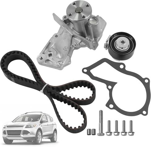 مجموعة حزام التوقيت مع مضخة مياه BE8Z-6K254-A متوافقة مع Ford Escape 2013-2016 Fiesta 2011-2019 Fusion 2013-2014 Transit Connect 2014-2016 1.6L L4 استبدال BE8Z-6268-C BE8Z-6K254-A in Saudi Arabia