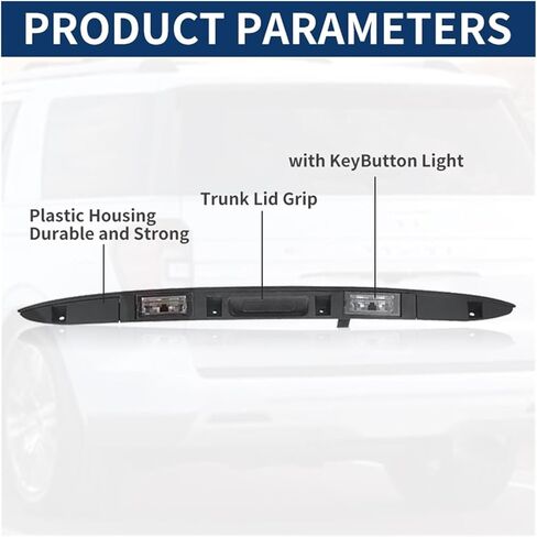 Boot Trunk Lid Handle Grip with Key Button 51137170676 51137054941 Compatible with BMW X5 E53 2000-2006 Touring Rear Hatch Lid Handle Grip(Black) in Saudi Arabia