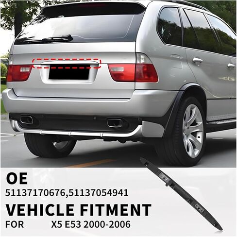 Boot Trunk Lid Handle Grip with Key Button 51137170676 51137054941 Compatible with BMW X5 E53 2000-2006 Touring Rear Hatch Lid Handle Grip(Black) in Saudi Arabia