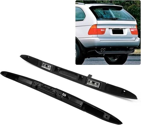 51137170676 Touring Boot Trunk Lid Rear Handle Grip with Key Button Compatible with BMW X5 E53 2001-2006 Boot Trunk Lid Rear Handle Grip(Silver) in Saudi Arabia