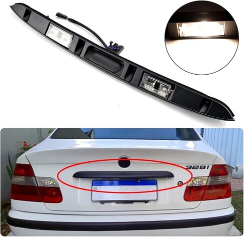 مقبض غطاء صندوق السيارة بمفتاح الباب الخلفي مع زر مفتاح متوافق مع BMW E46 316i 320i 323i 325i 328i 330i 1998-2005 51137171699 1998-2005 in Saudi Arabia
