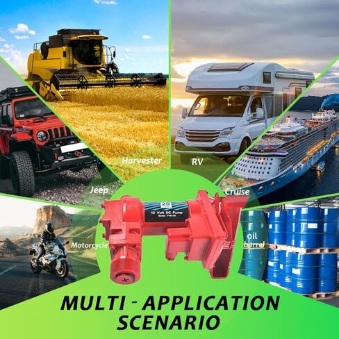 20 GPM 12 Volt Fuel Transfer Pump High Flow DC Transfer Pump Cast Iron Heavy Duty Transfer Pump for Gasoline Diesel Kerosene Ethanol Methanol Blends Biodiesel, w/Discharge Hose & Manual Nozzle Vahaha in Kuwait