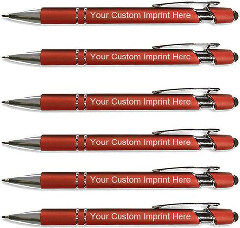 Custom Metallic Printed Name Pens - Personalized Pens with Stylus -Business Advertising - Imprinted with Logo or Message, (50 Count (Pack of 1) blue) in Kuwait