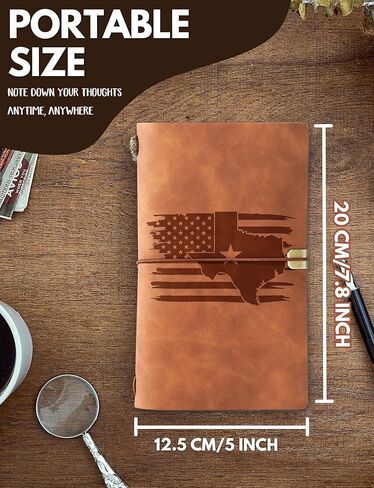 InnoBeta Texas Gifts, Texas Themed Souvenirs Travel Homesick Gifts, US States Themed Gifts 7.8"x5" Embossed Refillable Notebook with Pen, Perfect for Christmas & Birthday in Saudi Arabia