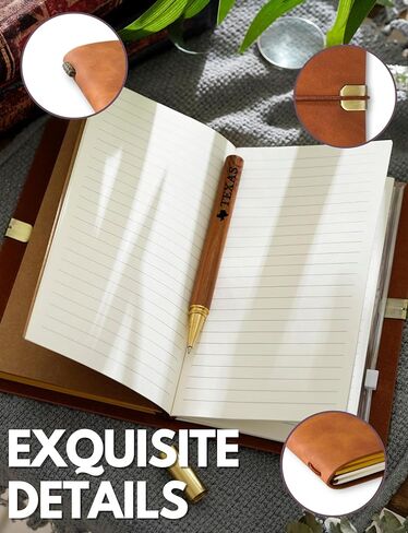 InnoBeta Texas Gifts, Texas Themed Souvenirs Travel Homesick Gifts, US States Themed Gifts 7.8"x5" Embossed Refillable Notebook with Pen, Perfect for Christmas & Birthday in Saudi Arabia