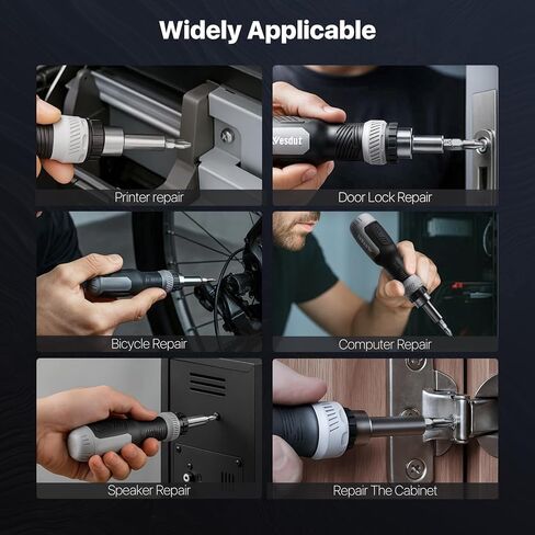 مجموعة مفك براغي متعددة القطع 13 في 1، الكل في واحد، مفك براغي [فائق المتانة]، طقم إصلاح، هدية للرجال، رأس مسطح/مشقوق/فيليبس/توركس/مربع/سداسي، مفك صواميل in Kuwait