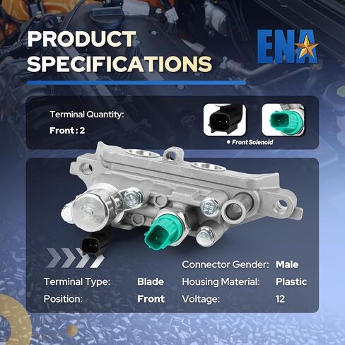 ENA محرك متغير صمام توقيت الملف اللولبي VVT متوافق مع Honda Accord Crosstour Acura MDX RLX TLX 3.0L 3.5L V6 2013-2020 محرك عمود الحدبات الأمامي الملف اللولبي لـ 918-075 مجموعة من 1 in Saudi Arabia