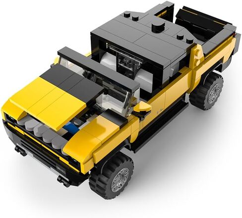 93700 1/30 Building Bricks - 431PCs Officially Licensed Buildable Hummer EV Model Car Building Kits Adult (Yellow) in Saudi Arabia