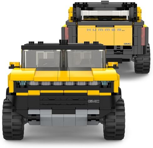 93700 1/30 Building Bricks - 431PCs Officially Licensed Buildable Hummer EV Model Car Building Kits Adult (Yellow) in Saudi Arabia