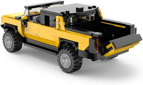 93700 1/30 Building Bricks - 431PCs Officially Licensed Buildable Hummer EV Model Car Building Kits Adult (Yellow) in Saudi Arabia