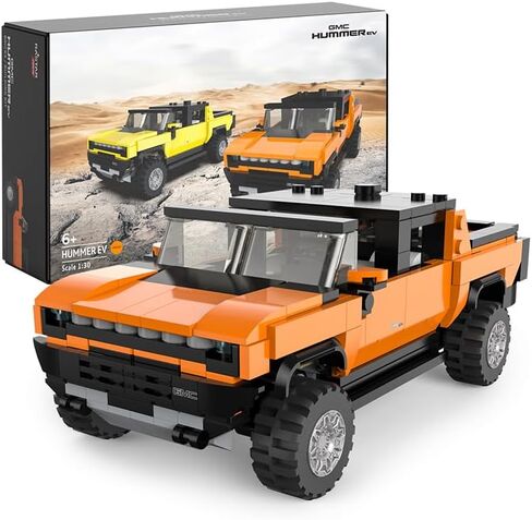 93700 1/30 Building Bricks - 431PCs Officially Licensed Buildable Hummer EV Model Car Building Kits Adult (Yellow) in Saudi Arabia