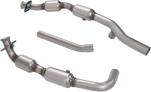 محول حفاز على كلا الجانبين متوافق مع 2000-2004 Ford Expedition F-150 Heritage 4.6L V8 RWD Silvery 409 الفولاذ المقاوم للصدأ يسار ويمين in Kuwait