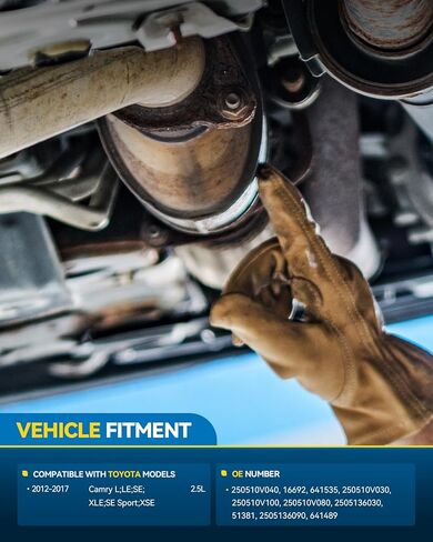 مجموعة المحول الحفاز الأمامي من PHILTOP مناسبة لـ 2012-2017 Camry 2.5L، 2016-2018 RAV4 2.5L، 2013-2018 ES300h/ Avalon 2.5L، 2018-2020 NX300h 2.5L 2.5L - استبدال # 16692، 641489، 674041 (متوافق مع وكالة حماية البيئة) in Saudi Arabia