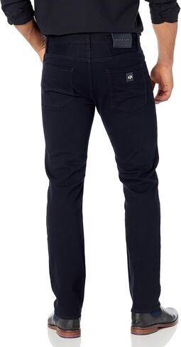 A|X Armani Exchange للرجال 5 جيوب مستقيمة داكنة شطف، Indigo Denim/Indigo، 33 in Kuwait