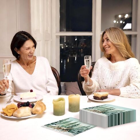 40 قطعة من المناديل الورقية لعيد الميلاد، مناديل عشاء ندفة الثلج لعيد الميلاد، زينة عيد الميلاد في بلاد العجائب الشتوية، زينة ندفة الثلج منديل ديكور شتوي لعيد الميلاد in Kuwait