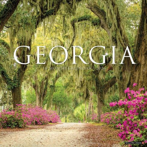 Willow Creek Press, Georgia 2026 Wall Calendar, 12'' X 12'', 18-Month Calendar with Stapled Binding in Saudi Arabia