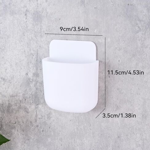 Wall-Mounted Pen Holder & Storage Organizer | White Plastic Wall Pen Rack for Office & Desk in Saudi Arabia
