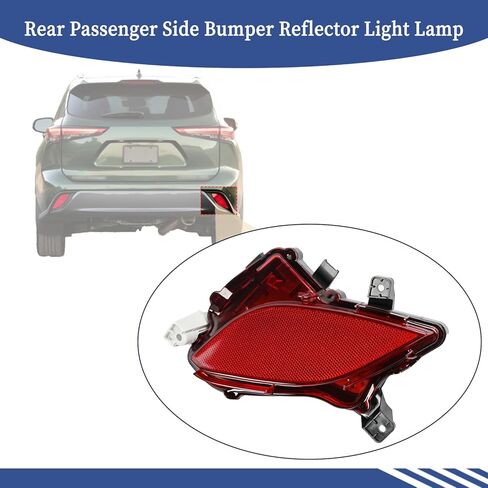 81480-0E060 Rear Passenger Side Bumper Reflector Light Lamp Fit for Toyota Highlander 2020 2021 2022 2023 Right Side in Saudi Arabia