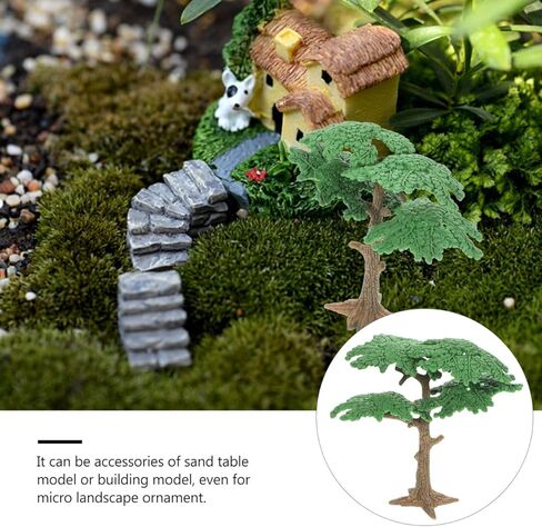Kisangel 3Pc Mini Pine Tree and Cypress Model - Vivid Artificial Trees for Kids Home and Office Decor - Perfect for Model Train Diorama and Micro Landscape Ornament in Saudi Arabia