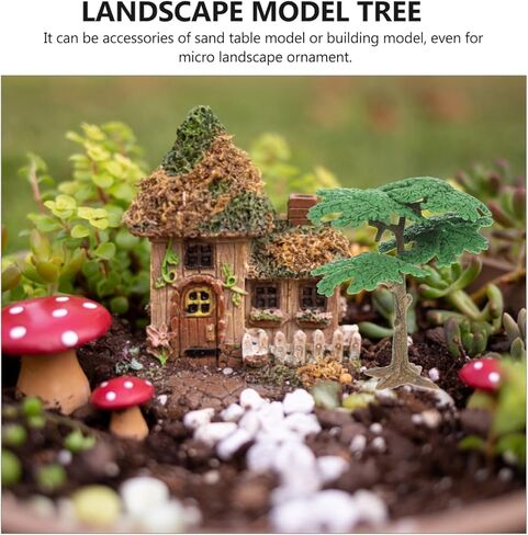 Kisangel 3Pc Mini Pine Tree and Cypress Model - Vivid Artificial Trees for Kids Home and Office Decor - Perfect for Model Train Diorama and Micro Landscape Ornament in Saudi Arabia