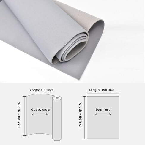 Flat Knit Headliner Fabric with Foam Backing Mesh Style Roof Liner Material for Car, SUV & RV Interior Repair - DIY Upholstery Replacement for Ceiling, Door Panels & Sun Visors (Gray, 108" x 60") in Saudi Arabia
