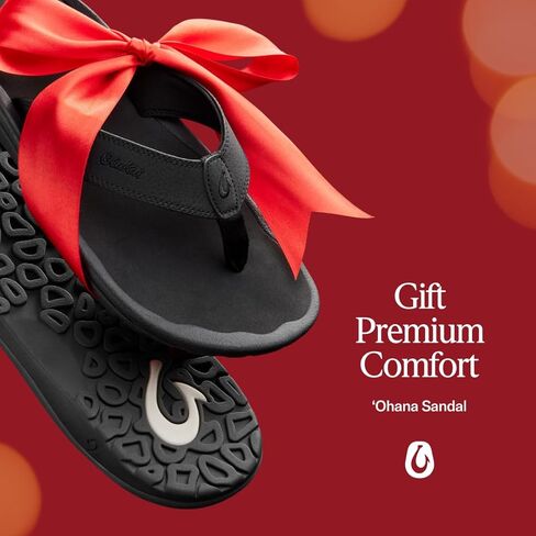 OLUKAI Ohana Men's Beach Sandals, Quick-Dry Flip-Flop Slides, Water Resistant & Lightweight, Compression Molded Footbed & Ultra-Soft Comfort Fit, Black/Black, 15 in Kuwait