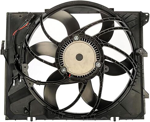 Engine Cooling Fan Assembly 1PC Replaces 17117590699, 17427523259 for BMW Z4 3.0L 2009-2011, for BMW 325xi 3.0L 2006, for BMW 330xi 3.0L 2006, for BMW 325i 3.0L 2006, for BMW 328i 2.0L 2012 in Saudi Arabia