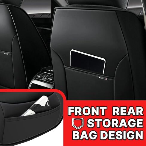 أغطية مقاعد تناسب Scion Xb 2004-2015 أغطية مقاعد من الجلد الصناعي المقاوم للماء، غطاء وسائد السيارة غير قابل للانزلاق وسهل التركيب، ملحقات داخلية لحماية المقاعد (أسود، 5 مقاعد) in Kuwait