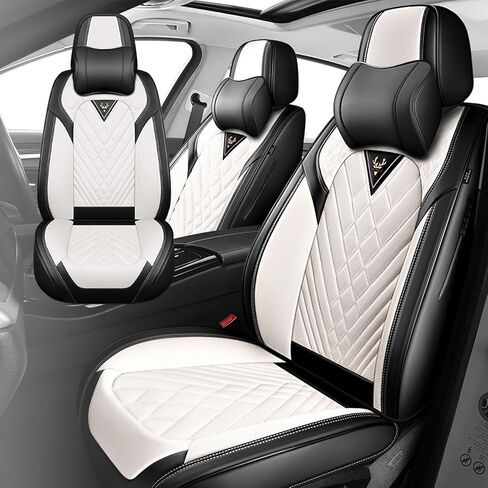 Fit for GMC Sierra 1500/2500/3500 2007-2025 Seat Covers, Fashion Sport Seat Cover with Waterproof Leather, Airbag Safe Design Seat Protector (5 Front Seat Standard, Brown Coffee) in Saudi Arabia