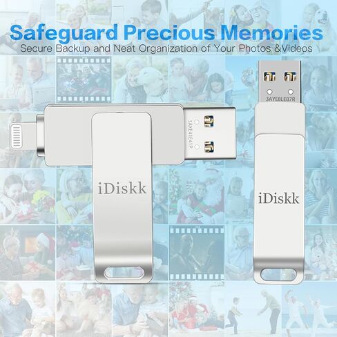 App-le معتمد 1 تيرابايت iPhone 15 iDiskk Photo Vault لأجهزة iPhone USB تخزين الصور فلاش محرك نقل عصا لفون صورة التخزين الخارجي iPad Lightning USB C Android تخزين الصور عصا الصور in Saudi Arabia