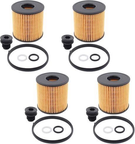 ApplianPar Pack of 4 Engine Oil Filter with Seals for Hyundai Elantra 2021-2023, Sonata 2020-2022, Kona 2022-2023 Replace 26320-2J000 in Saudi Arabia