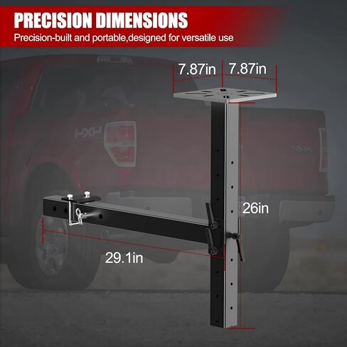 Heavy-Duty Hitch Mount Vise Plate Holder with Adjustable Height - Fits 2 inch x 2 inch Receiver with Standard Mounting Vise Plate in Saudi Arabia