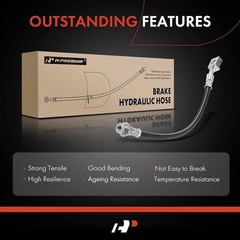 A-Premium Rear Outer Brake Hydraulic Hose with 4 Wheel Steering Compatible with Chevrolet Silverado 1500 2003-2005 & GMC Sierra 1500 2002-2005 in Saudi Arabia