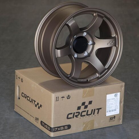 Steller 17 Inch Wheels Flat Matte Bronze 6x139.7 17x8.5, et-10mm Offset, 106.1mm CB, 57DR-X Style Rims Compatible with Toyota 4Runner, Tacoma, FJ Cruiser Lexus GX460 GX470 in Saudi Arabia