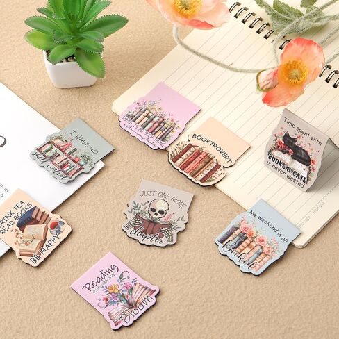 Fantasy Dragon Magnetic Bookmarks - 8 PCs Funny Book Flower Marks for Reading Lovers Men Magnets Cool Unique Aesthetic Page Clip Gifts for Women Kids Novel Fans Boys Student Teacher School in Saudi Arabia