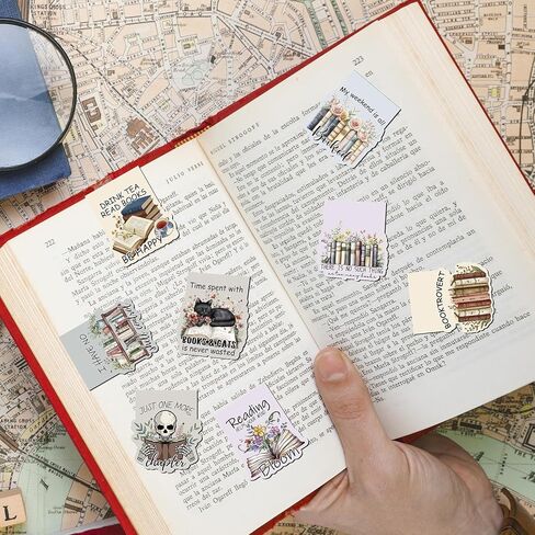 Fantasy Dragon Magnetic Bookmarks - 8 PCs Funny Book Flower Marks for Reading Lovers Men Magnets Cool Unique Aesthetic Page Clip Gifts for Women Kids Novel Fans Boys Student Teacher School in Saudi Arabia