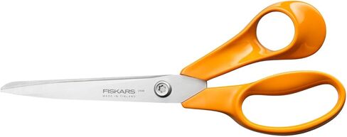 Fiskars Classic Universal Craft and Fabric Scissors, Right-Handed, Total Length: 21 cm, Improved Torx Screw and Ergonomic Handle, Quality Steel/Plastic, Orange, 1075032 in Saudi Arabia