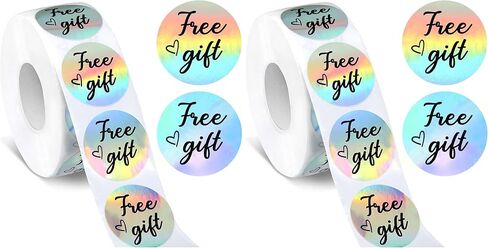 1000 Pieces Customer Appreciation Sticker Holographic Business Shopping Labels Round Adhesive Present Stickers Colorful Thanks Seal Label for Mailing Packing Envelope Postcard, 1.5 Inch in Saudi Arabia