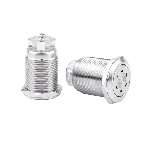 طنان معدني 22 مم مع برغي ضوء LED وامض إنذار صوت متقطع للقدم 12V24V(19mm(12V)) in Saudi Arabia