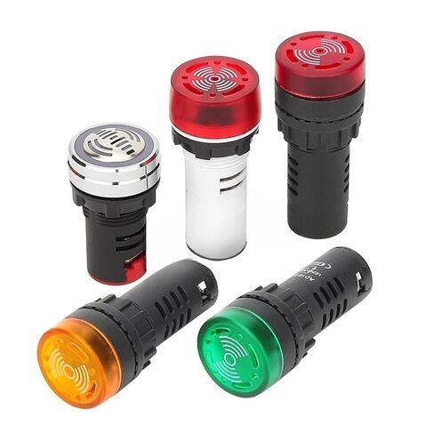 Metal Head Intermittent Flash Intermittent Sound and Light Buzzer AD16-22SM Alarm Light 380V220V24V22MM(Metalheadsectionred12V) in Saudi Arabia