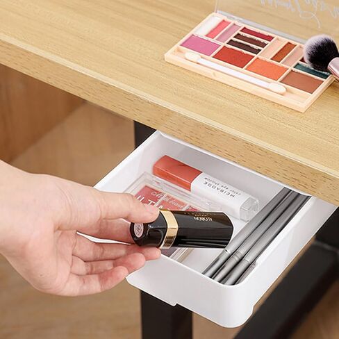 Under-desk Storage File Box, Hidden Organizer Design, Drawer File Storage Box, Wall-mounted, Space-saving, Perfect for Desk Organization in Saudi Arabia